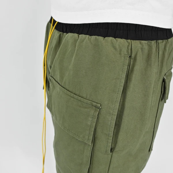SNAP CARGO PANTS olive (4)